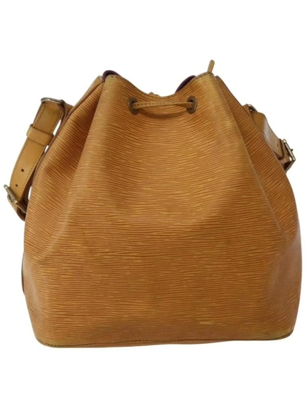 Authentic LOUIS VUITTON Epi Petit Noe Shoulder Bag Yellow M44109 LV - Picture 14 of 16